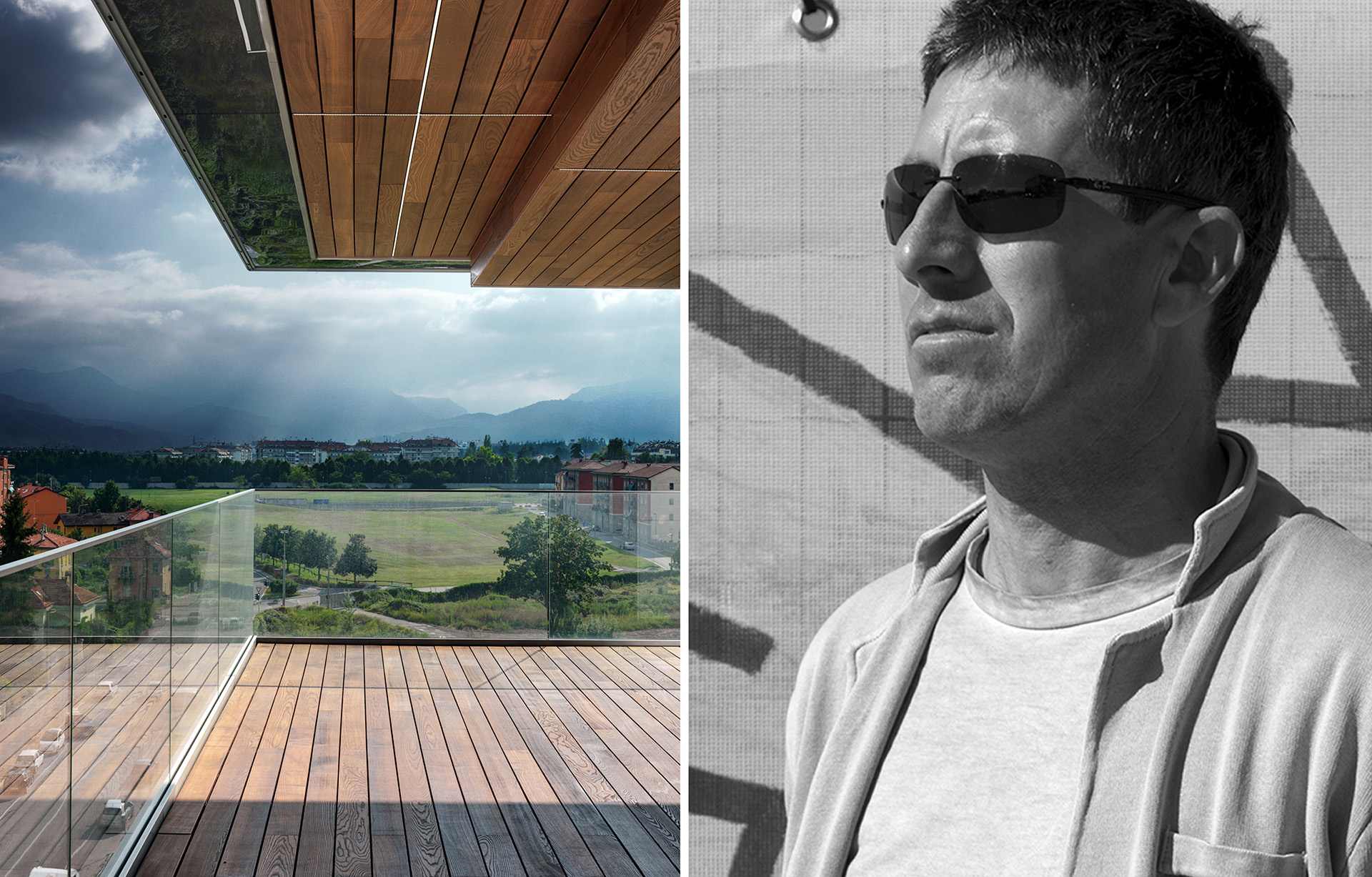 Architetture Trasparenti & Vetro nel progetto architettonico: residenziale + uffici per l'edificio F5 a Cuneo con vista sulle Alpi