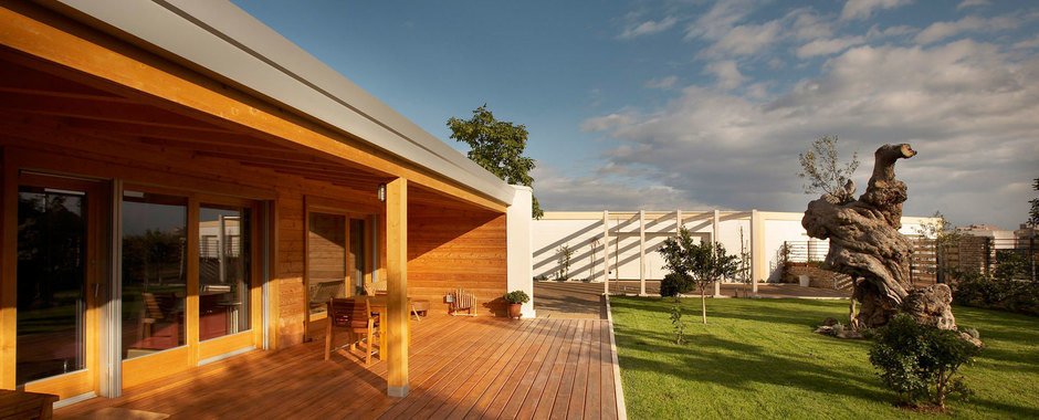 Contemporary wooden structure