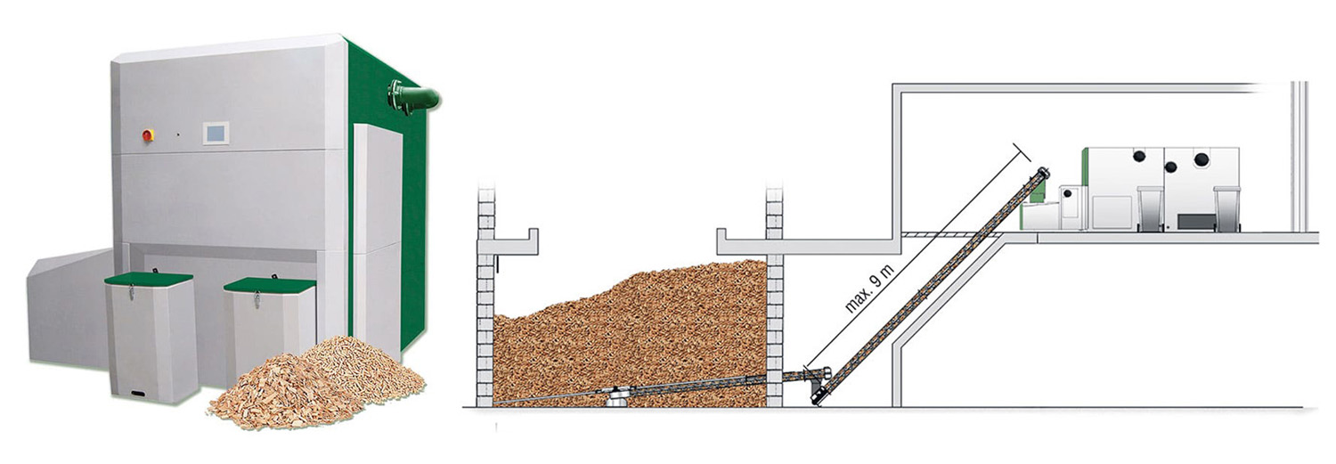 Impianto con caldaia a biomassa Herz Energia
