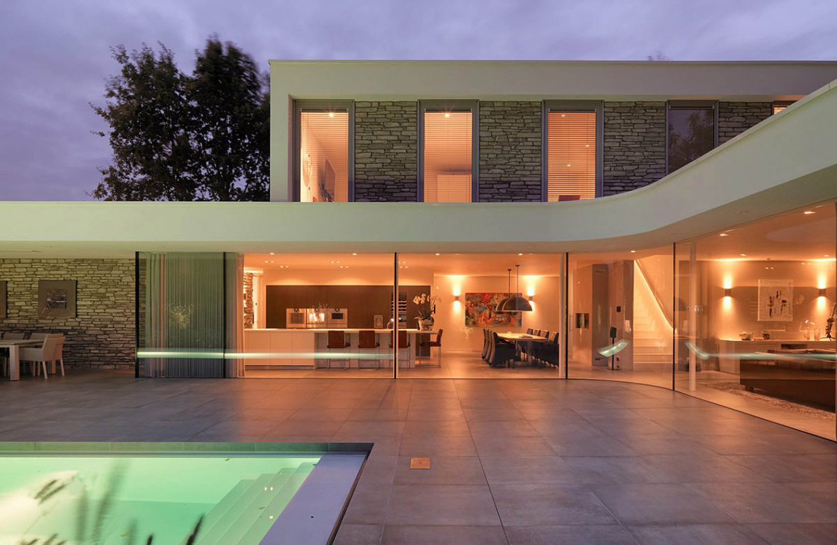 Rivestimento in pietra per una villa di lusso