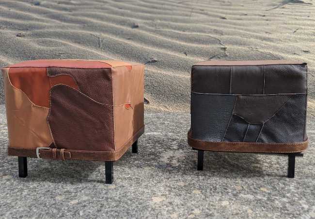 Pouf Egle. Design pour la circularité des matériaux