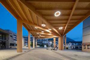 Espace urbain couvert à Alsasua: arbres urbains pour l'agrégation