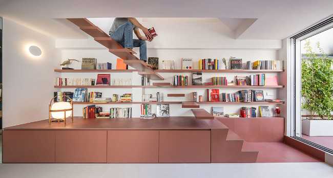 Maison Binôme. Vivre l'escalier comme lieu domestique.