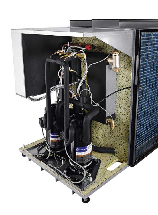 Interior of a Hoval heat pump system