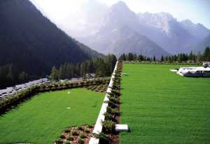 Area verde realizzata con terriccio leggero per giardini pensili e terrazze Bacchi