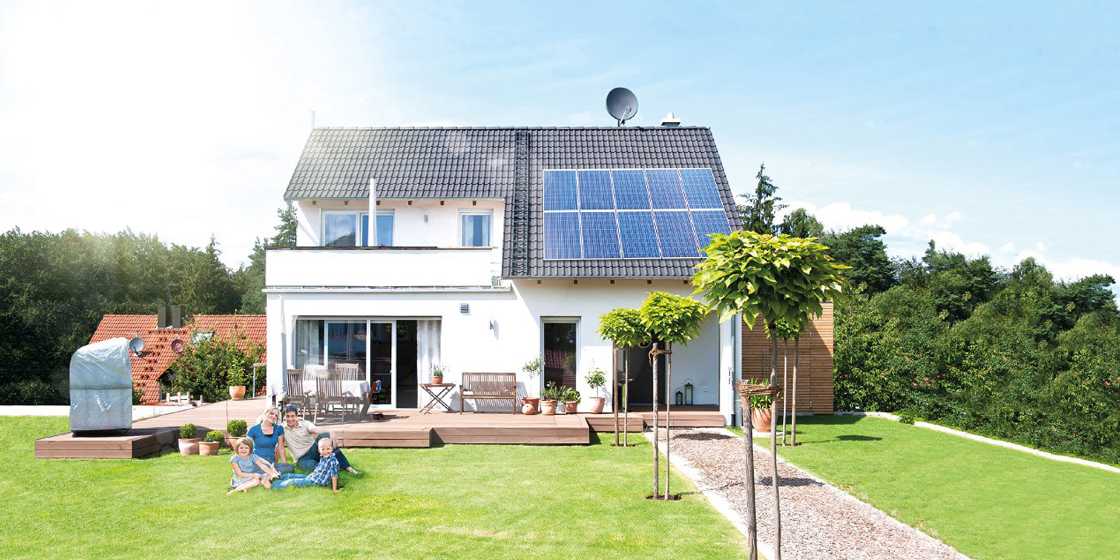 casa indipendente con pannelli solari